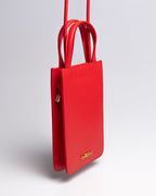 Porta Celular Luna Couro Vermelho WOOW