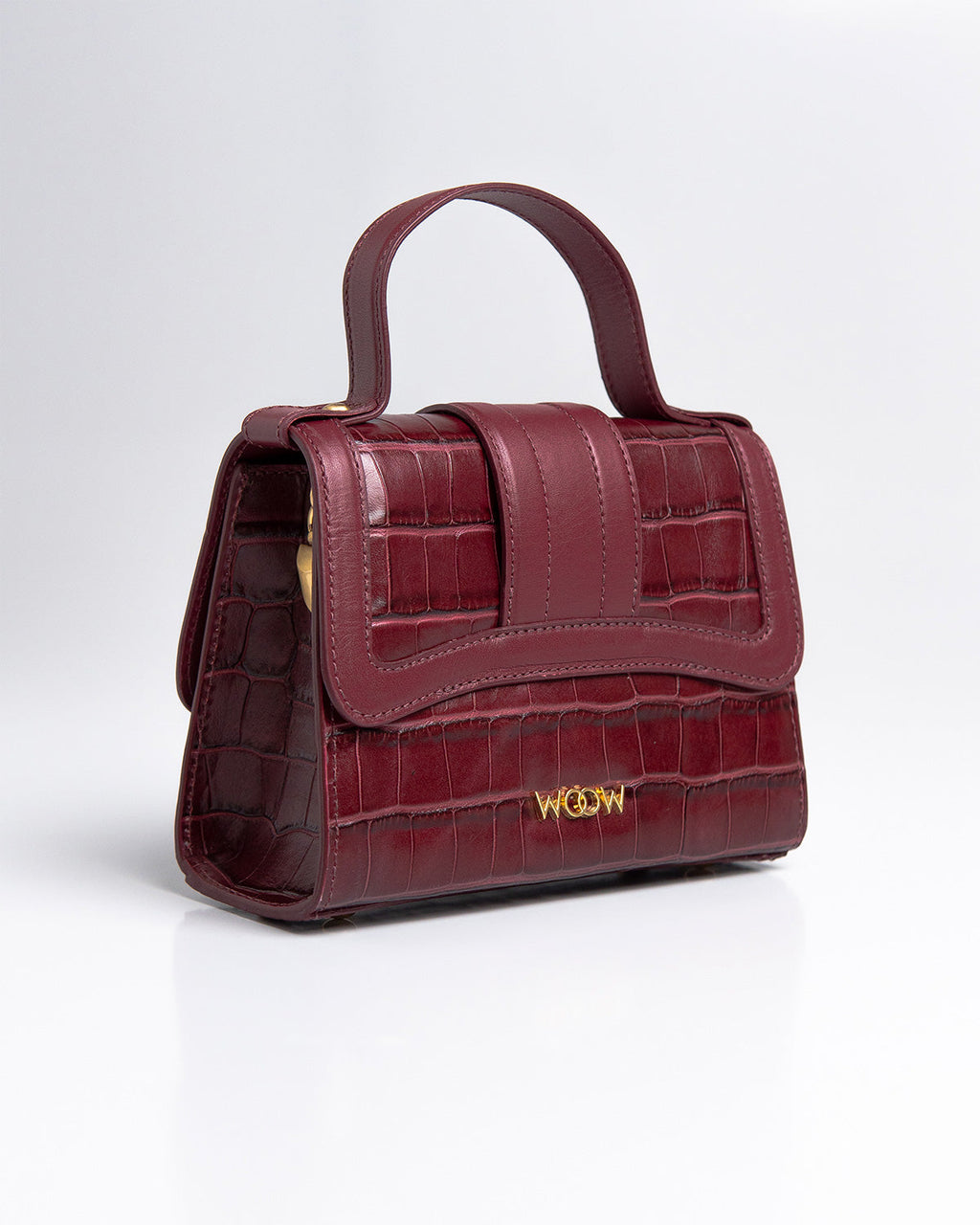 Bolsa Pequena Sophia Couro Bordô WOOW