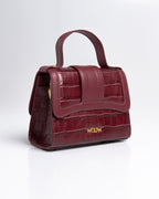 Bolsa Pequena Sophia Couro Bordô WOOW