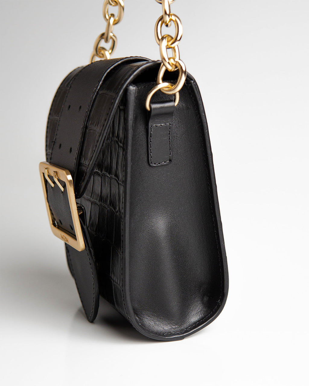 Bolsa Pequena Laila Couro Preto WOOW