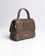 Bolsa Pequena Sophia Couro Dark Pewter WOOW