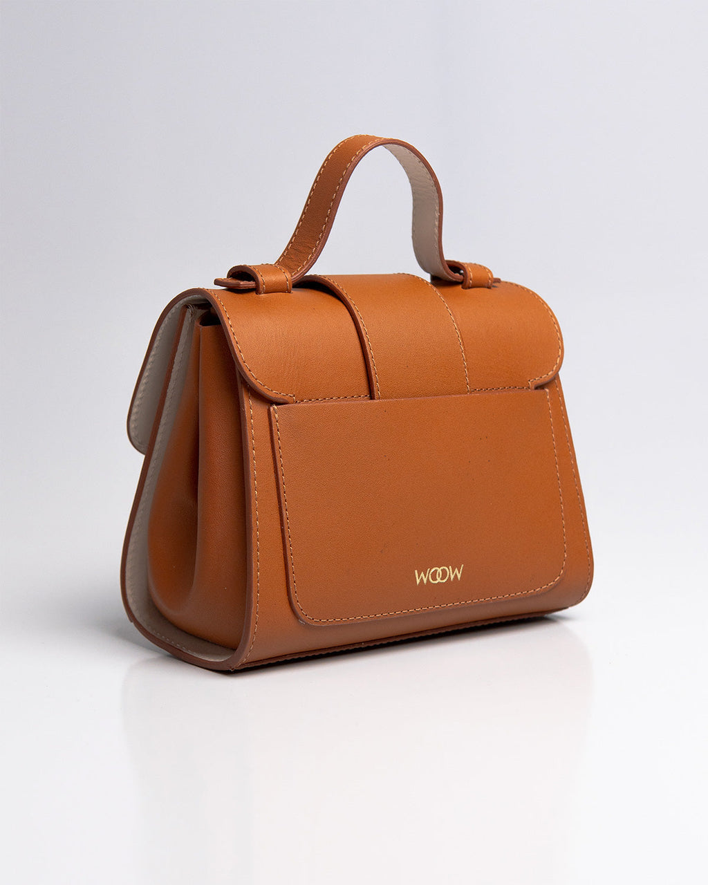 Bolsa Pequena Aurora Couro Caramelo WOOW