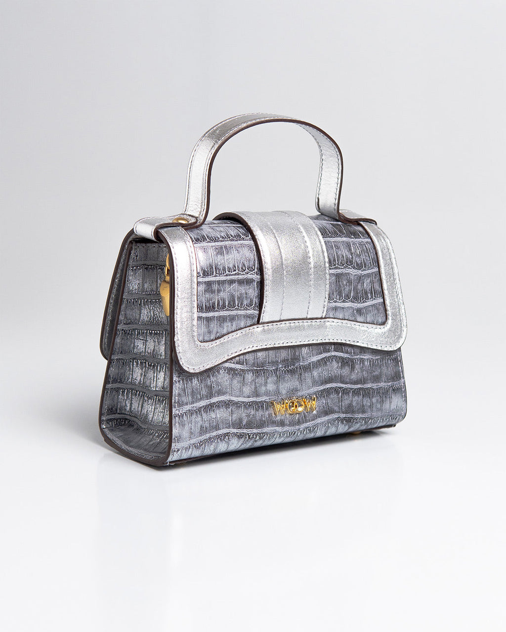 Bolsa Pequena Sophia Couro Silver WOOW