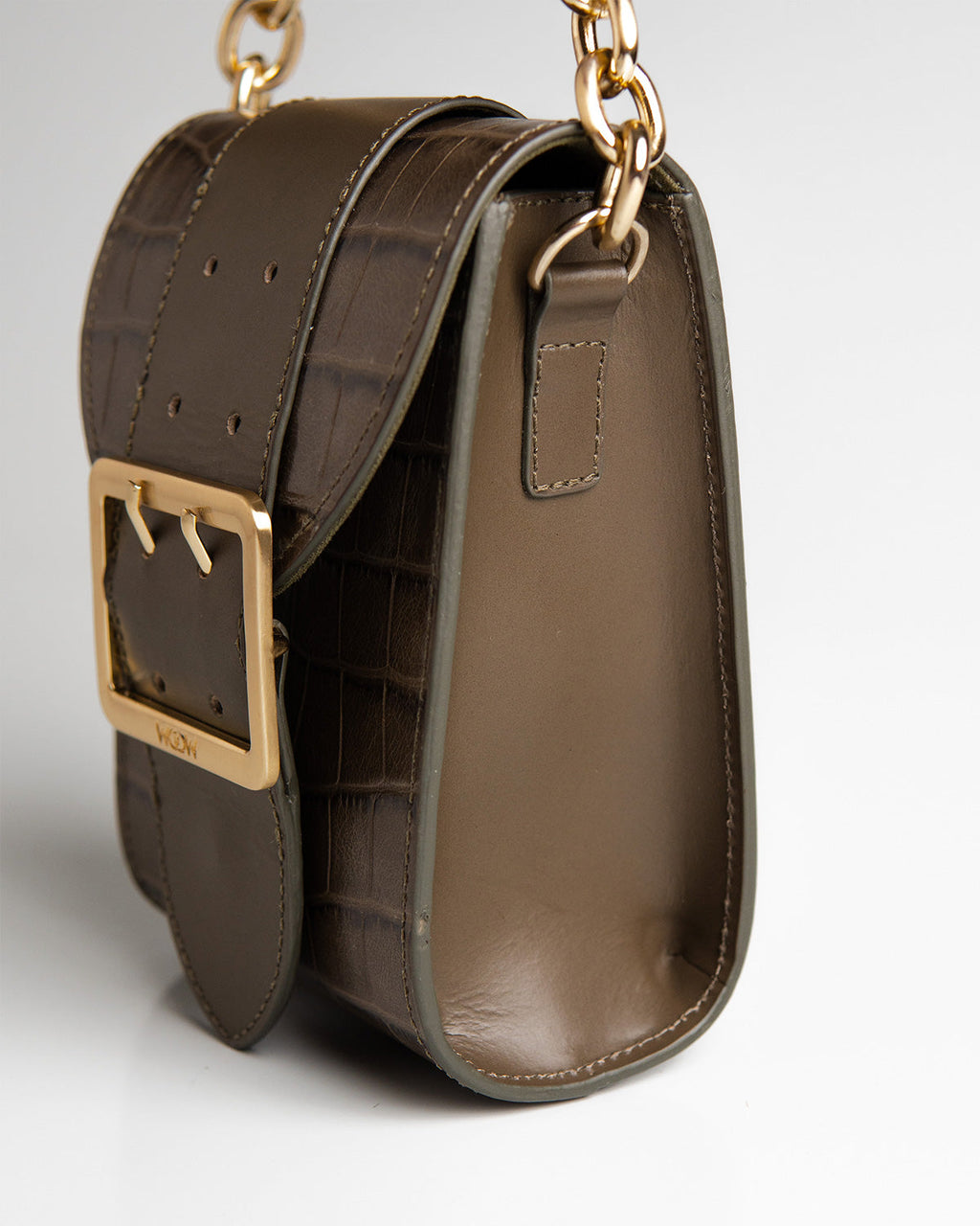 Bolsa Pequena Laila Couro Dark Pewter WOOW