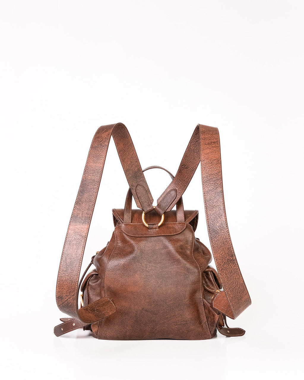 Bolsa Mochila Artemis em Couro Camel WOOW