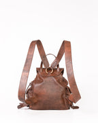 Bolsa Mochila Artemis em Couro Camel WOOW