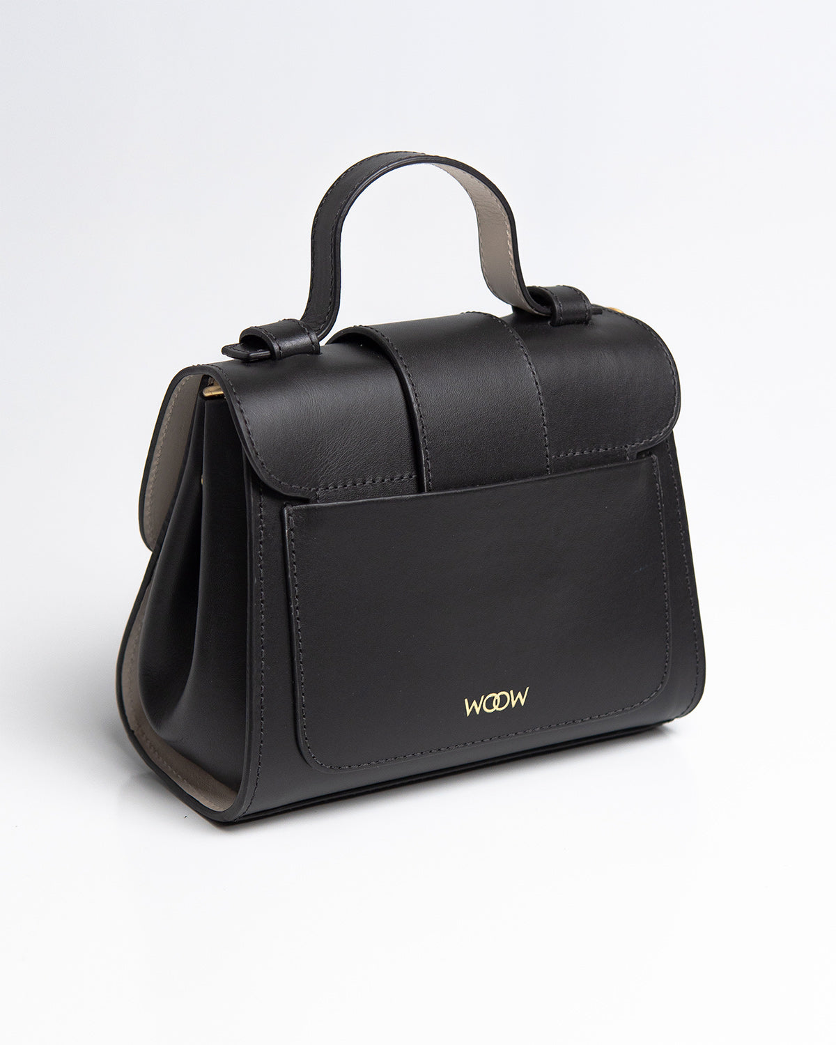 Bolsa Pequena Aurora Couro Preto WOOW