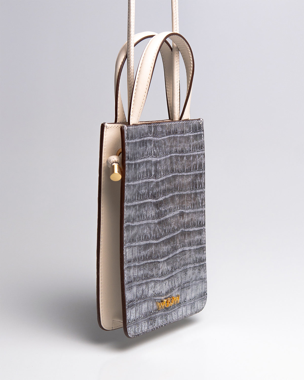 Porta Celular Luna Couro Silver WOOW