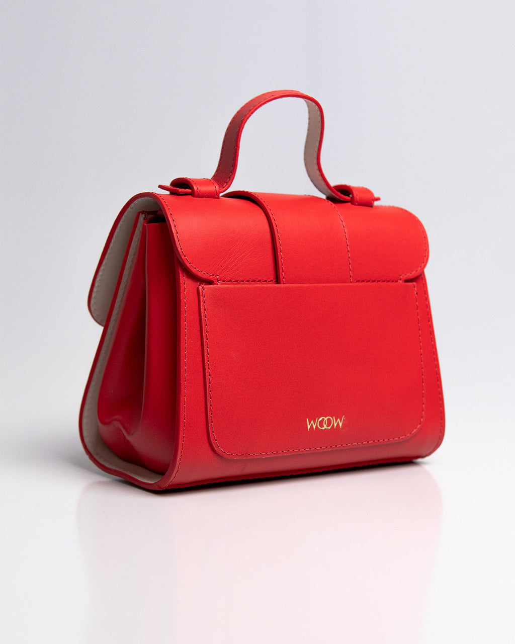 Bolsa Pequena Aurora Couro Vermelho WOOW