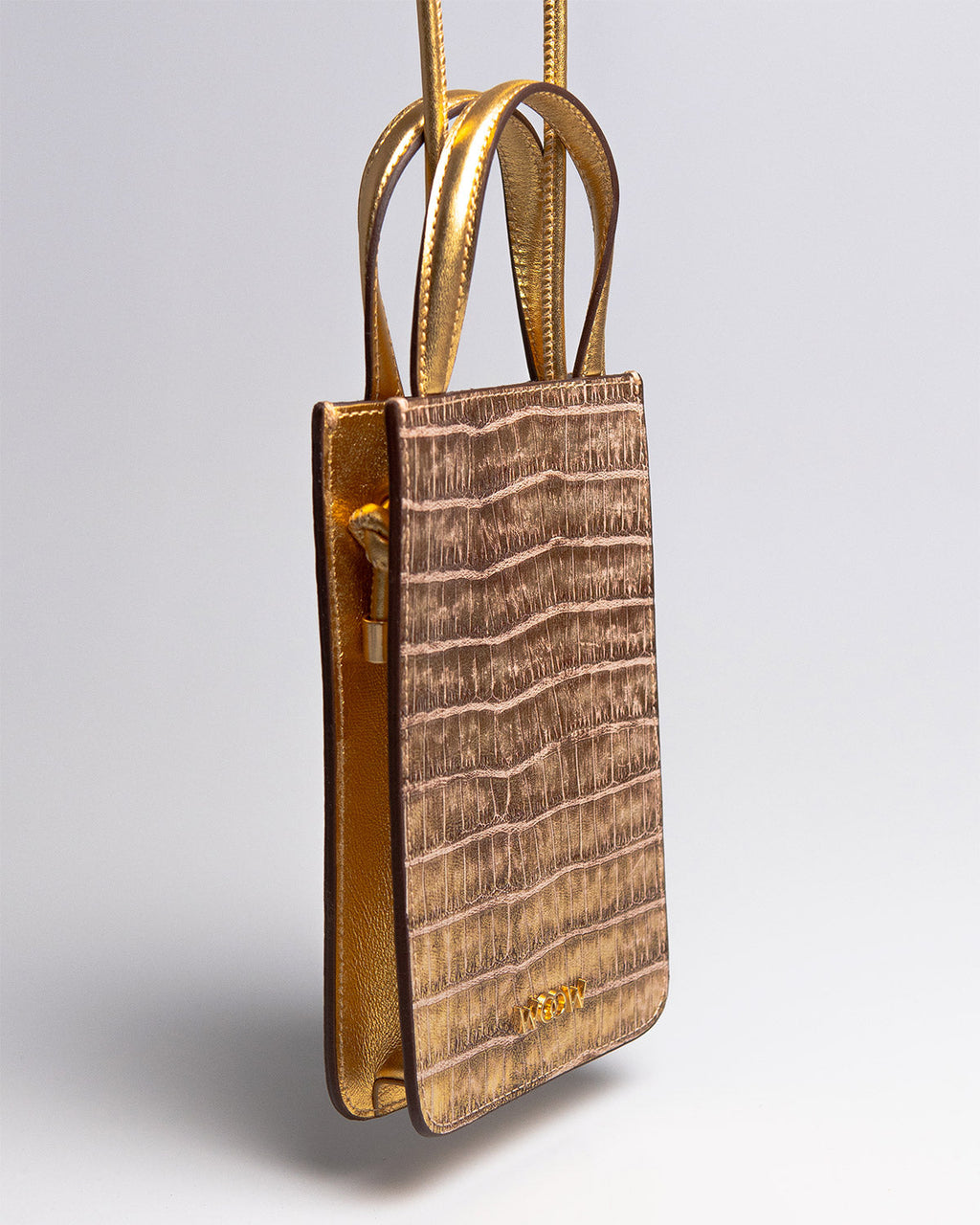 Porta Celular Luna Couro Gold WOOW