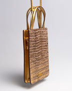Porta Celular Luna Couro Gold WOOW
