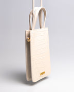 Porta Celular Luna Couro Off White WOOW