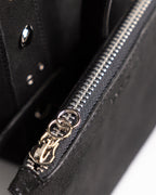 Bolsa Tote Vertical Giulia Couro Camurça Preto WOOW