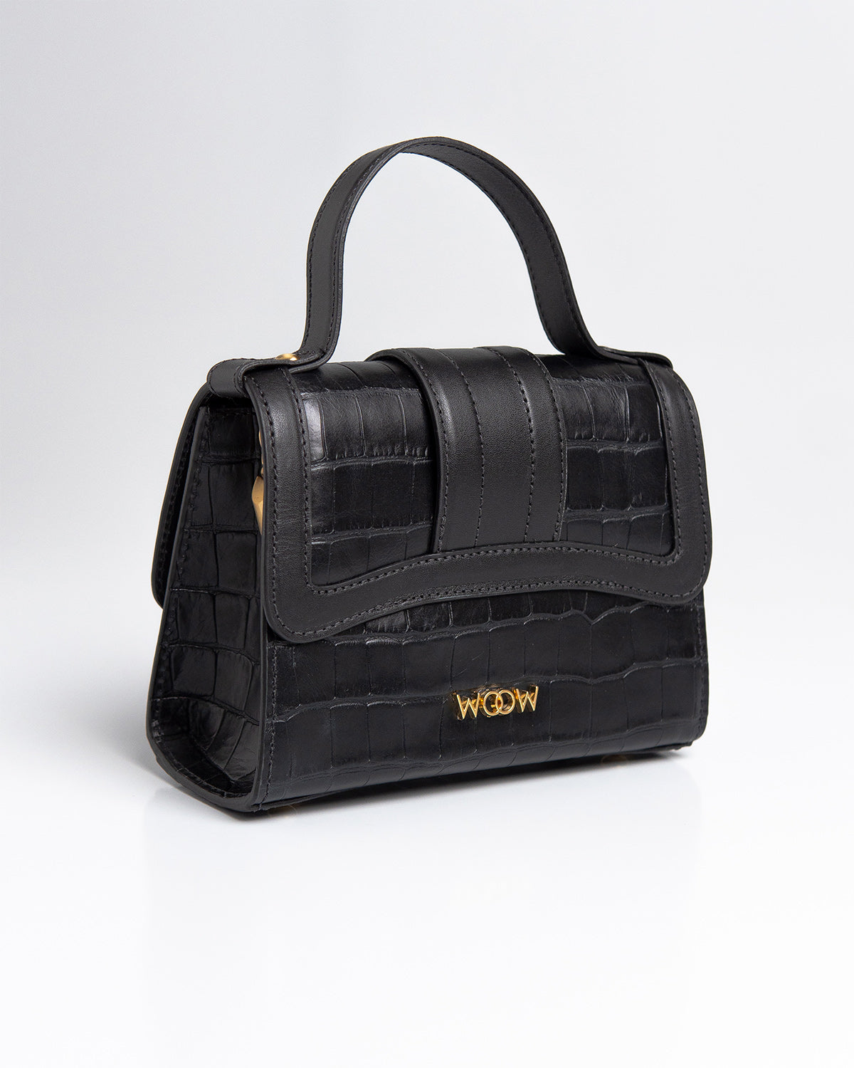 Bolsa Pequena Sophia Couro Preto WOOW
