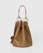 Bolsa Bucket Livia em Couro Oliva WOOW