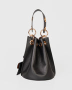 Bolsa Bucket Livia em Couro Preto WOOW