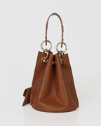 Bolsa Bucket Livia em Couro Tan WOOW