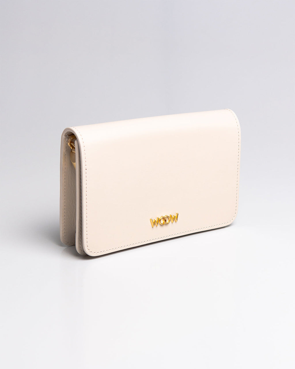 Bolsa Pequena Aura Couro Off White WOOW