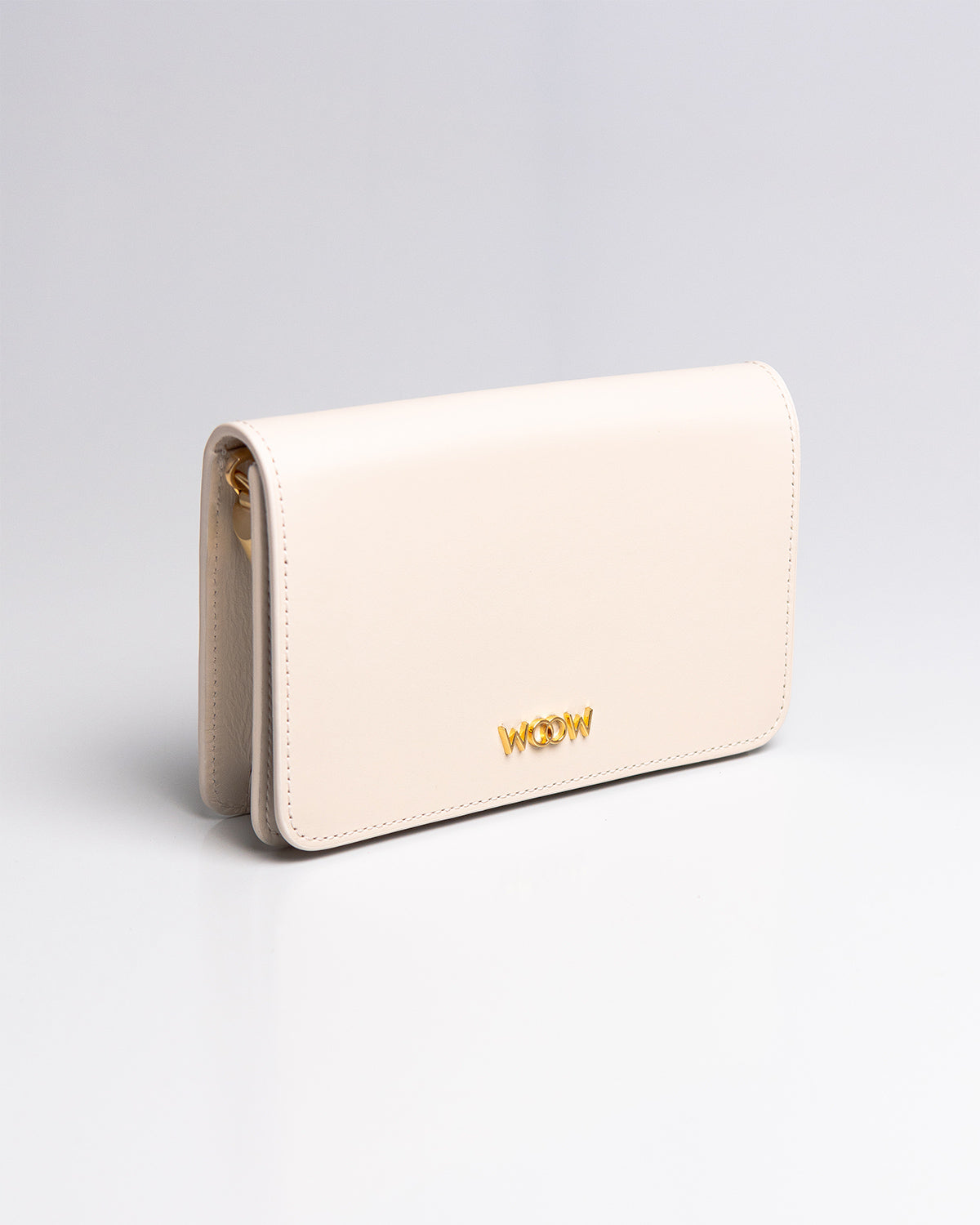 Bolsa Pequena Aura Couro Off White WOOW