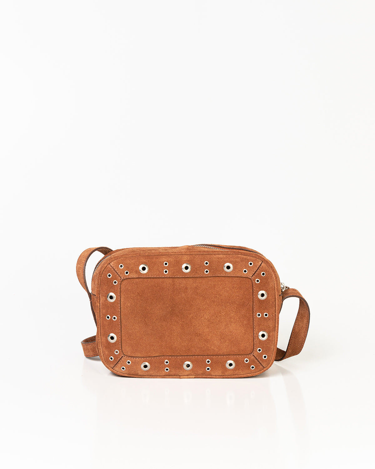 Bolsa Tiracolo Média Dara Couro Camurça Camel WOOW