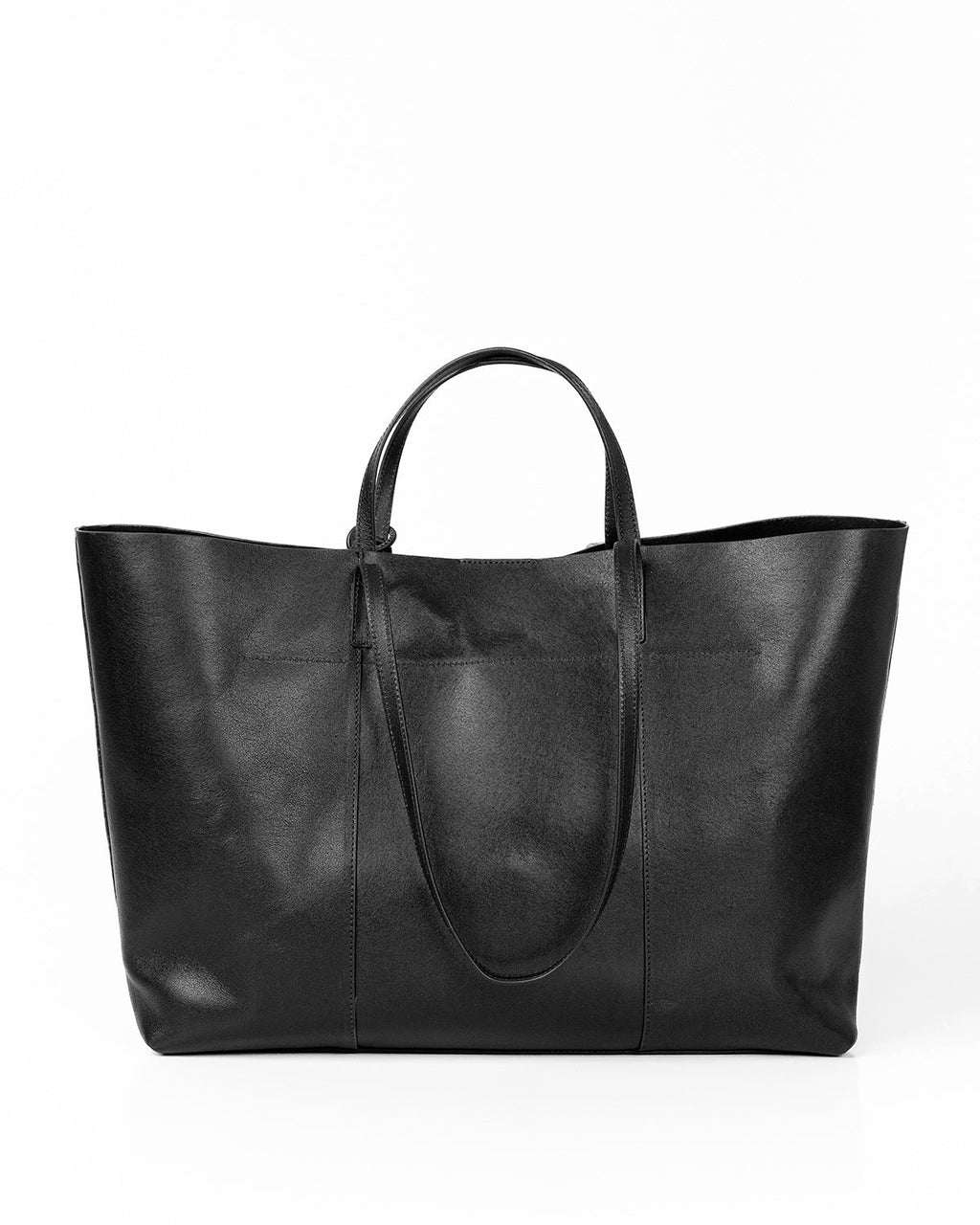 Bolsa Tote Grande Milano Couro Preta WOOW