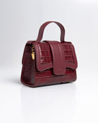 Bolsa Pequena Sophia Couro Bordô WOOW