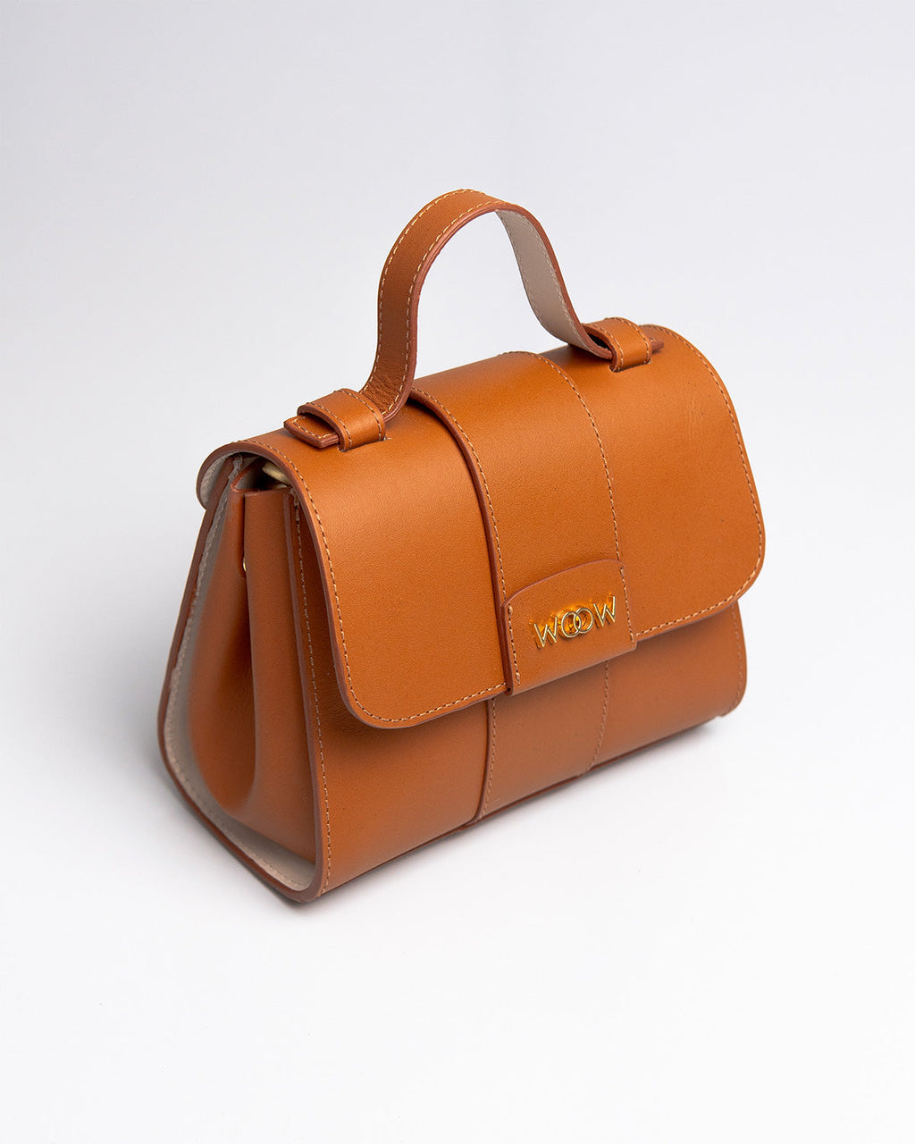 Bolsa Pequena Aurora Couro Caramelo WOOW