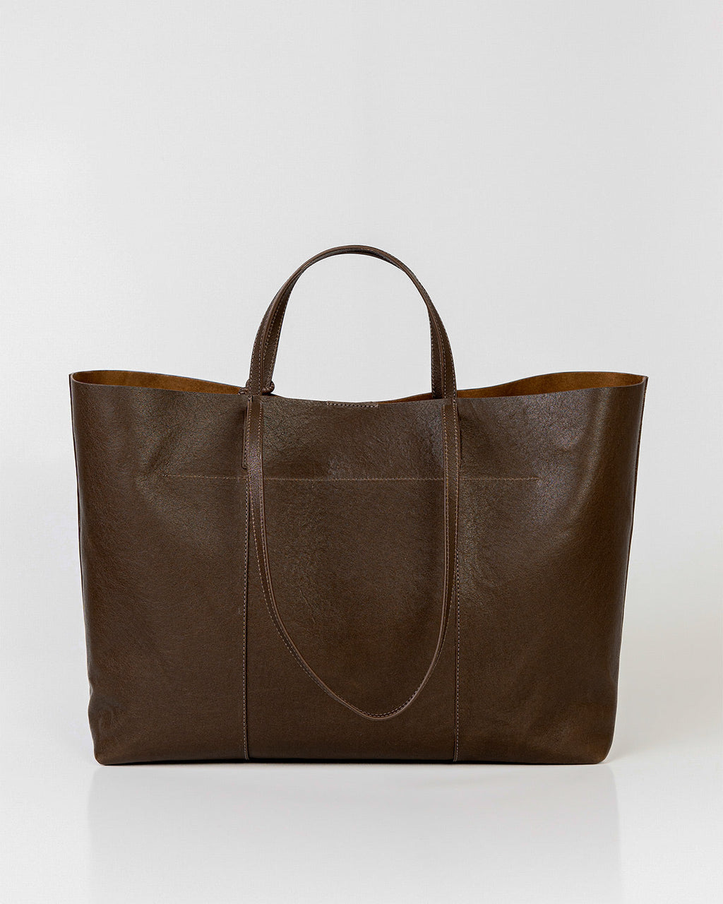 Bolsa Tote Grande Milano Couro Marrom Desert WOOW
