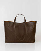 Bolsa Tote Grande Milano Couro Marrom Desert WOOW