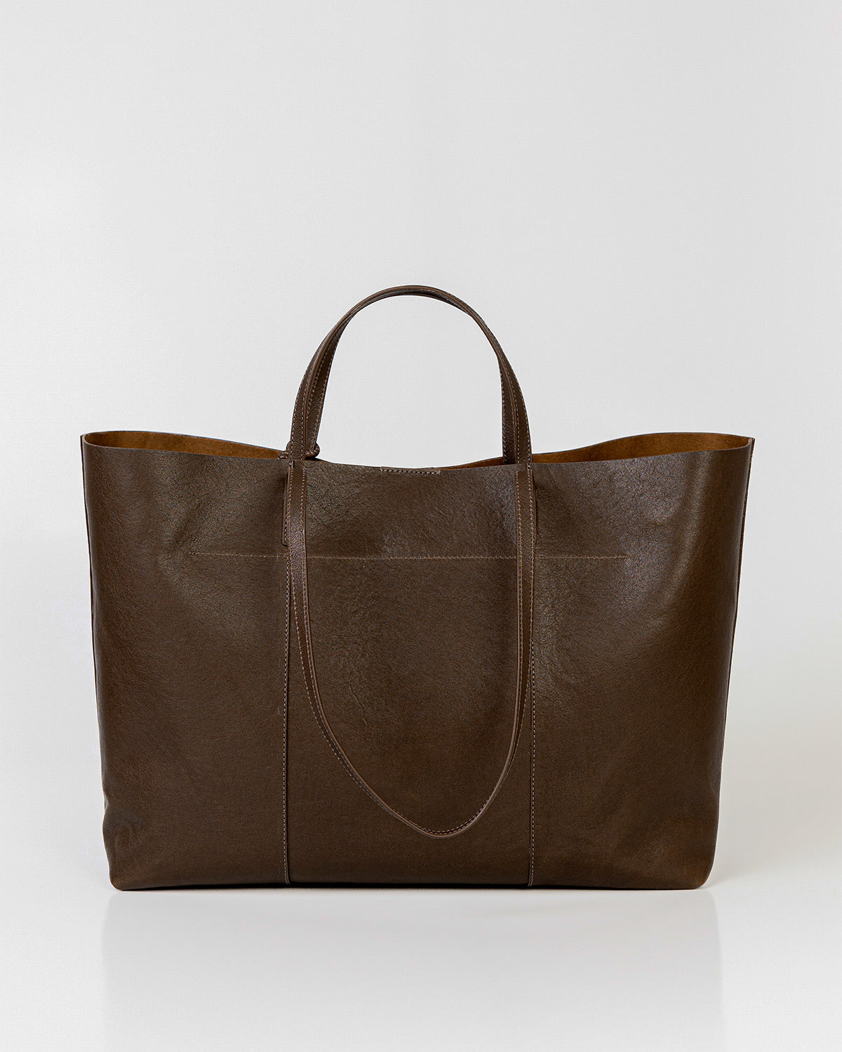Bolsa Tote Grande Milano Couro Marrom Desert WOOW