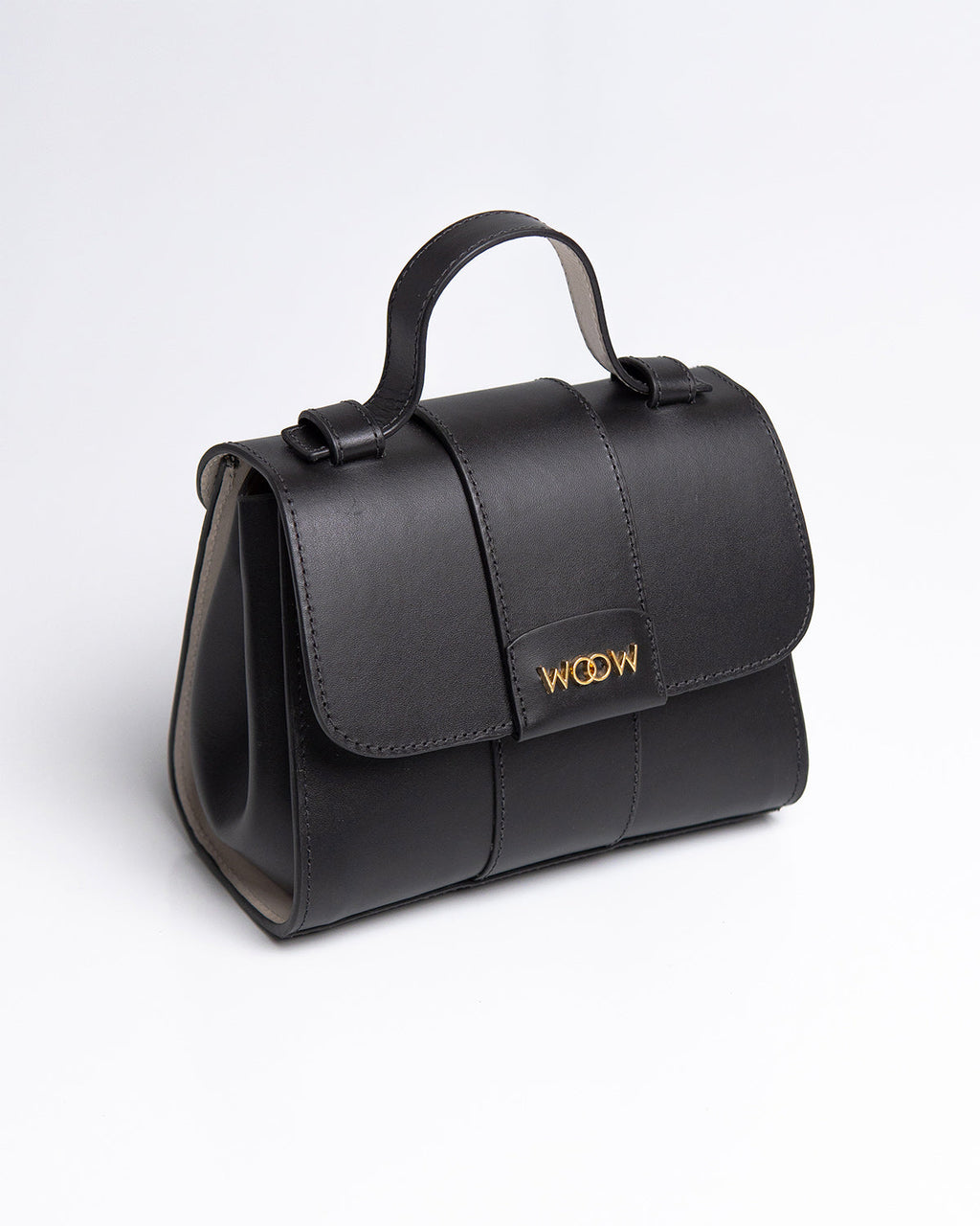 Bolsa Pequena Aurora Couro Preto WOOW