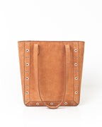 Bolsa Tote Vertical Giulia Couro Camurça Camel WOOW