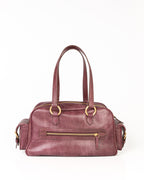 Bolsa Atena em Couro Grape WOOW