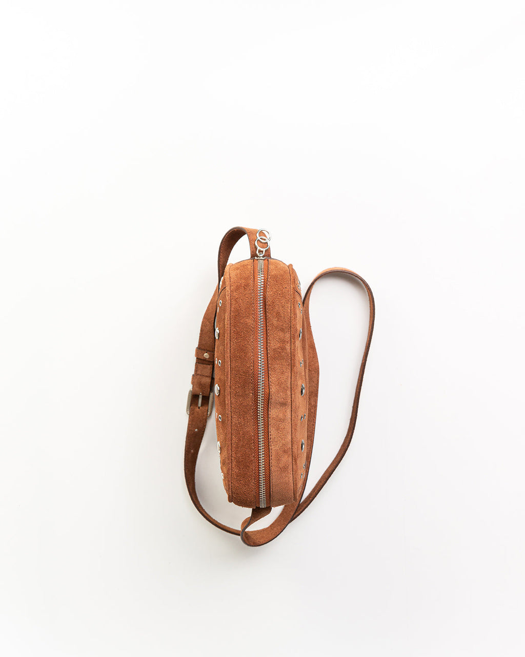 Bolsa Tiracolo Média Dara Couro Camurça Camel WOOW