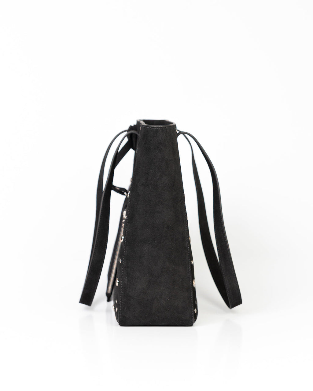 Bolsa Tote Vertical Giulia Couro Camurça Preto WOOW