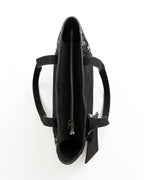 Bolsa Tote Vertical Giulia Couro Camurça Preto WOOW