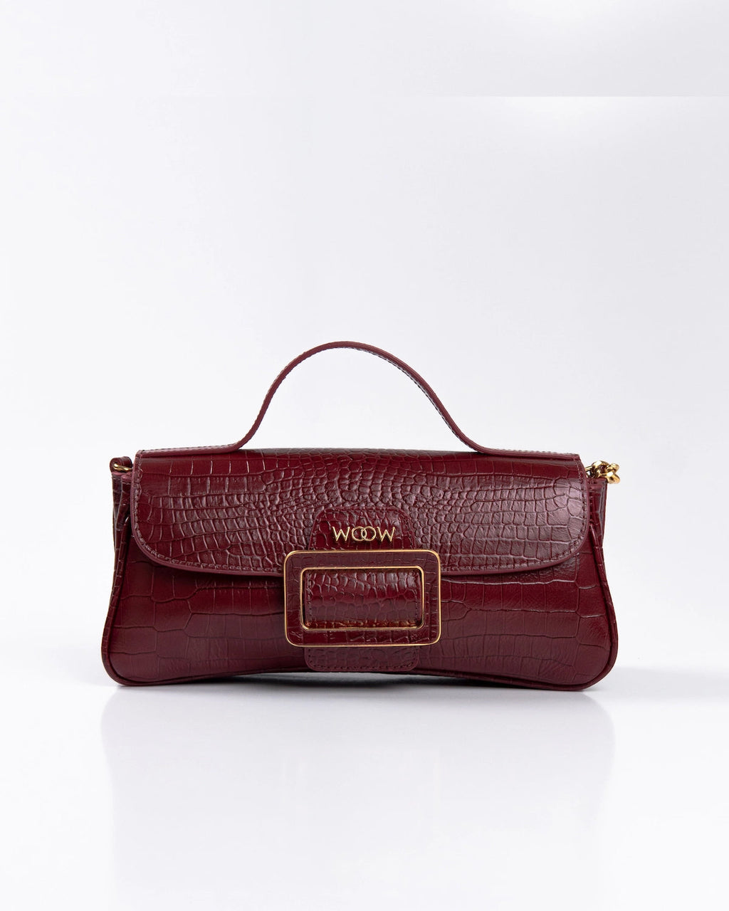 Bolsa Média Charlote Couro Bordô WOOW