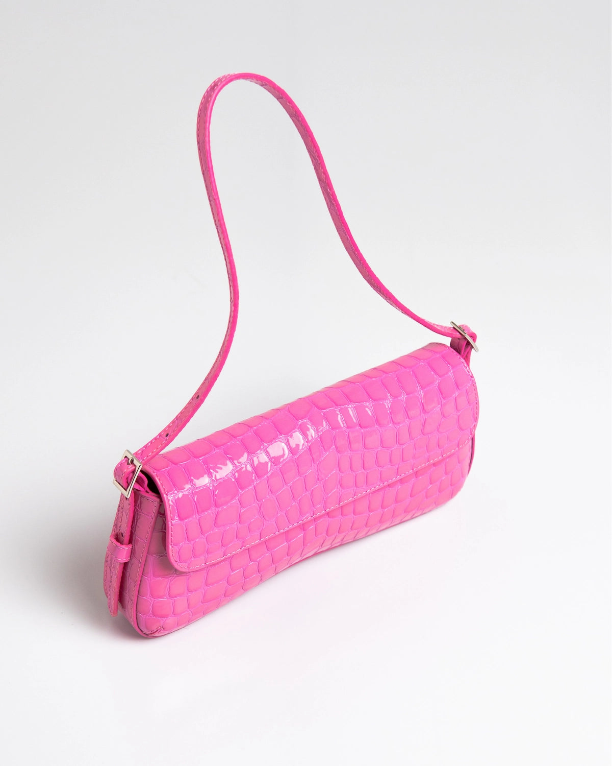 Bolsa Média Giovana Couro Rosa Pink WOOW