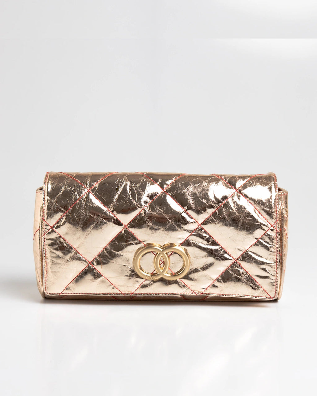 Bolsa Média Serena Couro Metalizado Gold WOOW