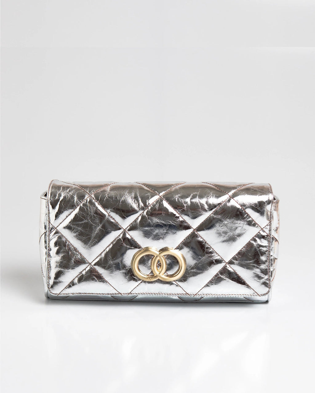 Bolsa Média Serena Couro Metalizado Silver WOOW