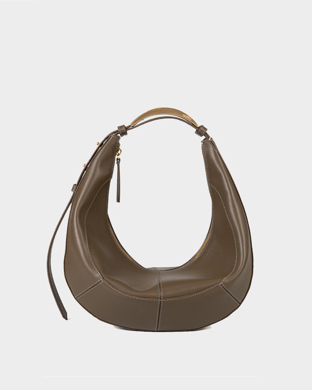 Bolsa Média Donatella Couro Dark Pewter WOOW