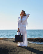 Bolsa Tote Gaia Couro Giant Croco Café WOOW