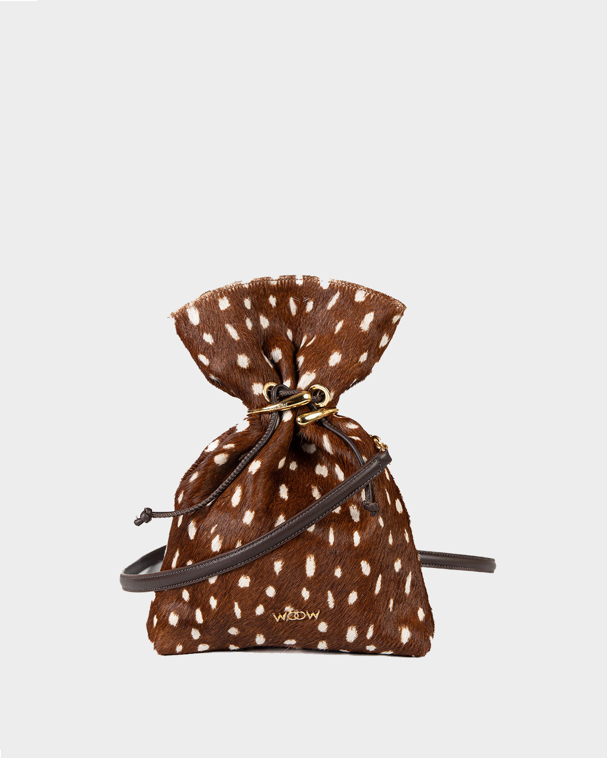 Bolsa Média Rafaela Couro Bambi com Bracelete WOOW
