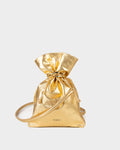 Bolsa Média Rafaela Couro Gold com Bracelete WOOW