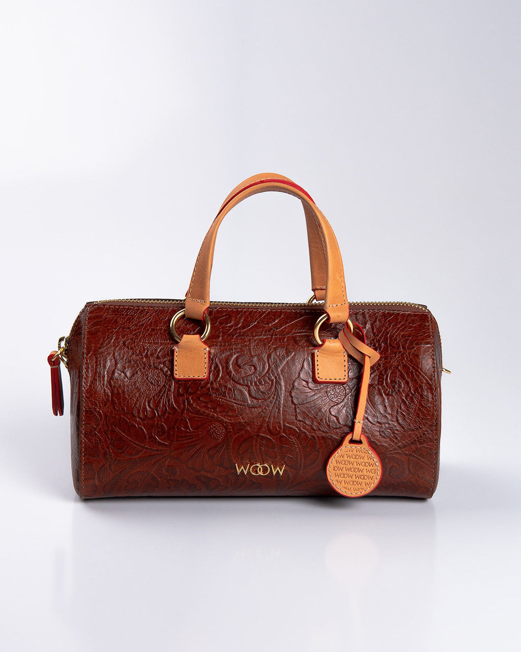 Bolsa Média Flora Couro Ambar WOOW