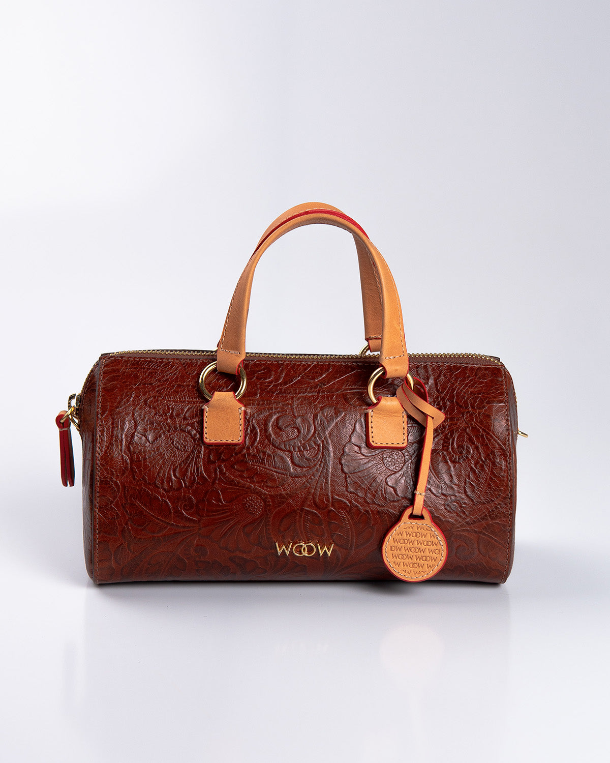 Bolsa Média Flora Couro Ambar WOOW