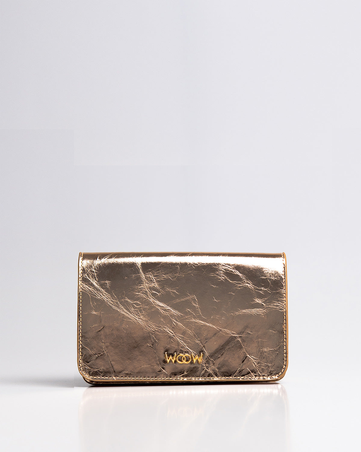 Bolsa Pequena Aura Couro Gold WOOW