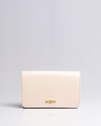Bolsa Pequena Aura Couro Off White WOOW