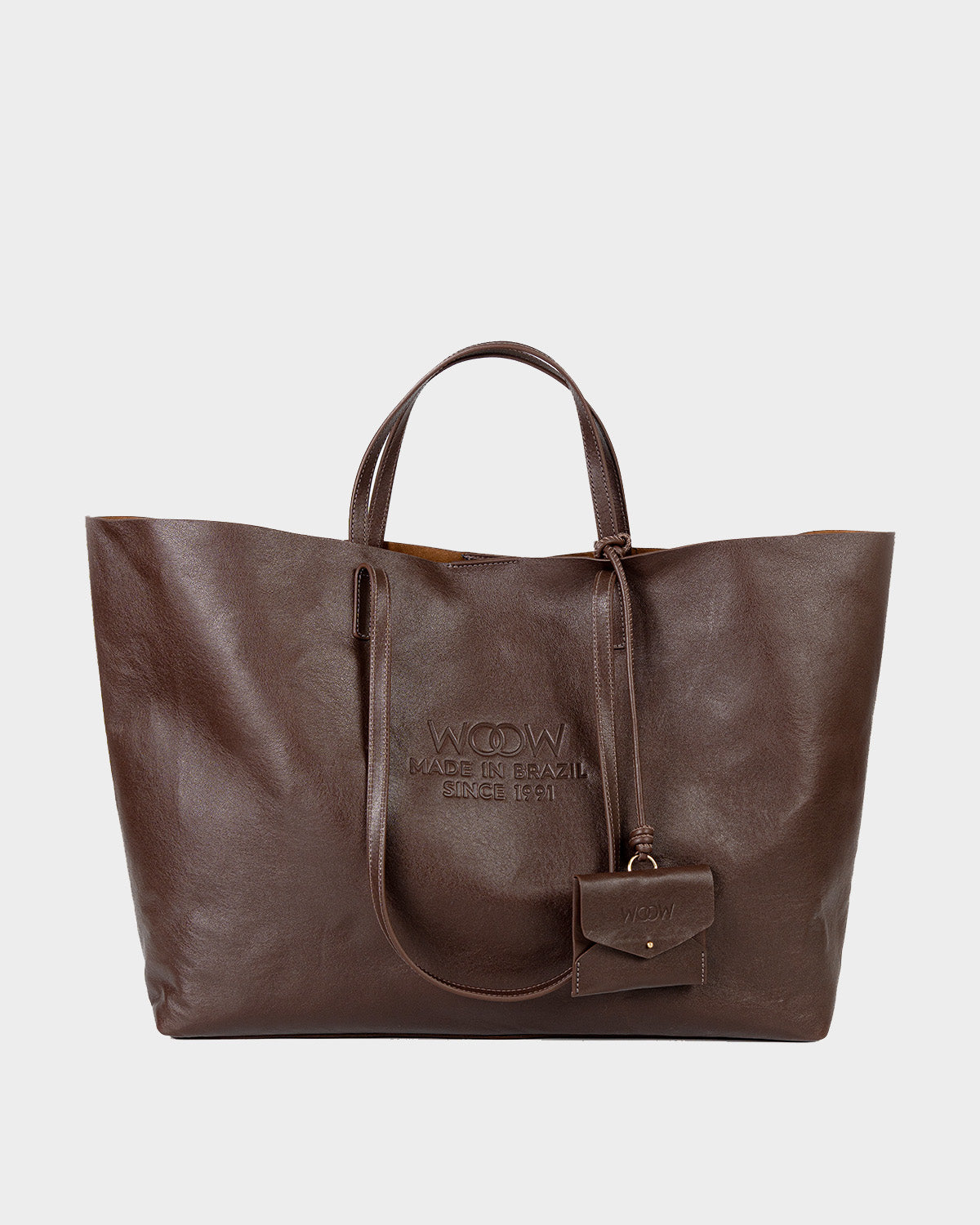 Bolsa Grande Milano Couro Chocolate WOOW