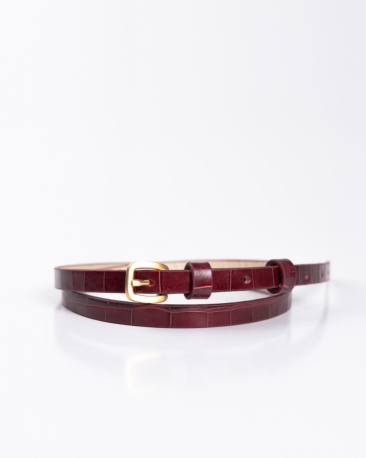 Cinto Bianca Couro Bordô WOOW